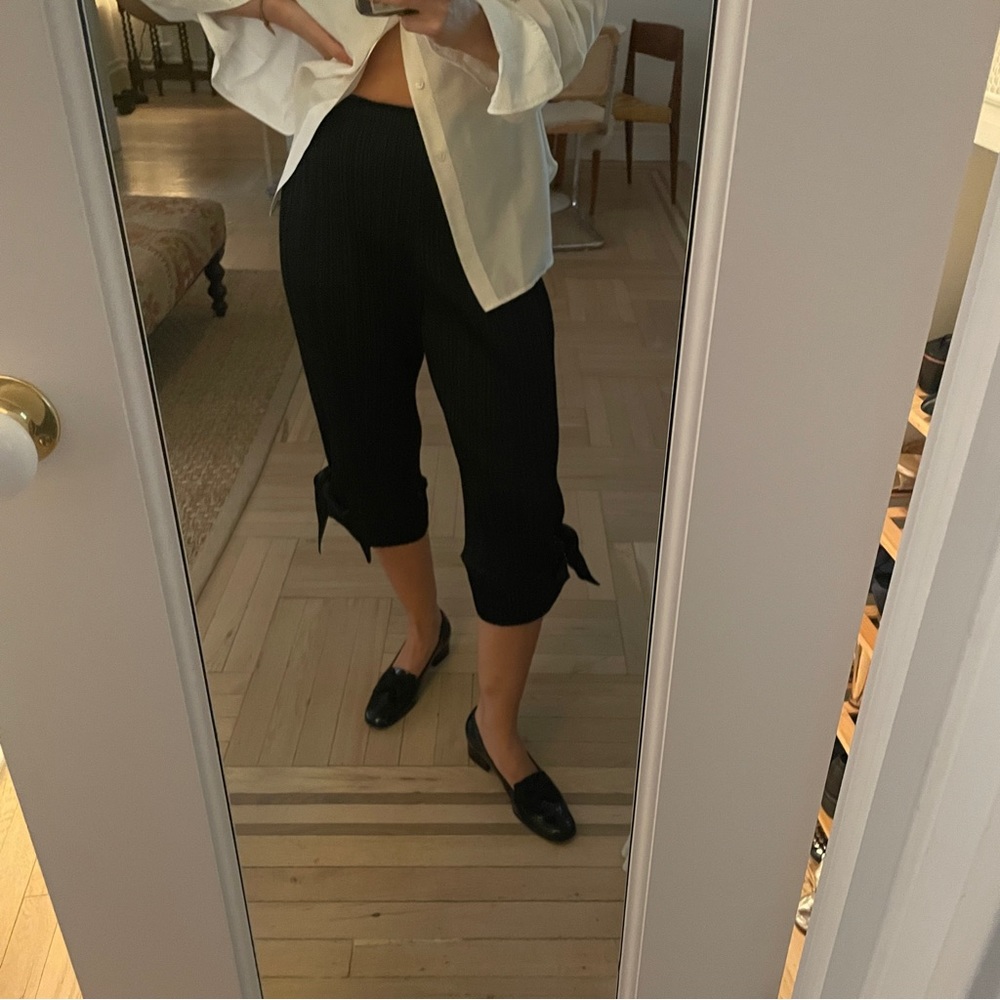 Issey Miyaki pleats please cropped tie pants, size small